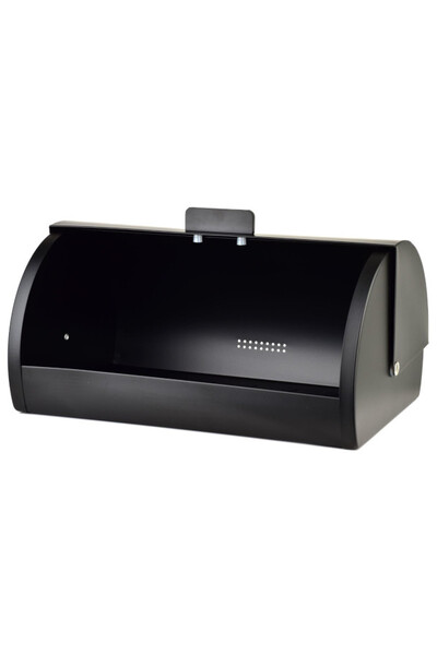 chlebak metalowy Modern Kitchen, black, wym.39x28x19cm