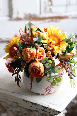 Alisto Słoneczniki, mini kompozycja w jesiennym klimacie, wym.19x26cm  