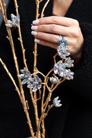 Golden Winter, gałązka sztuczny kwiat