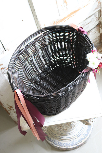 kosz rowerowy z dekoracją, Nedra, wym.24x30x37cm