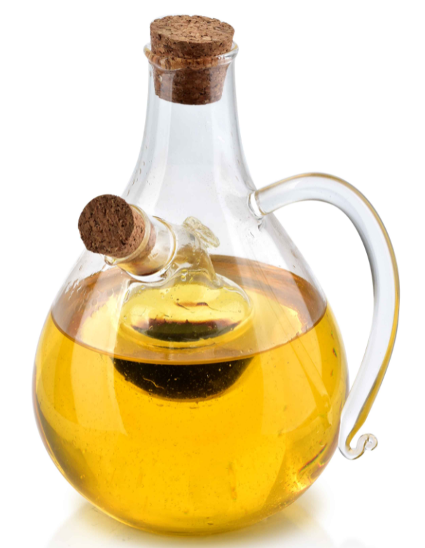 Glass Olive&Vinegar, przezroczysta butelka 2w1 na oliwę/ocet, wym.10x14.5cm