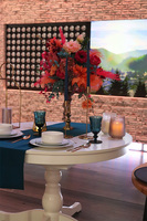 Bollywood, kompozycja kwiatowa w energetycznych kolorach, wys.70cm +wystające elem.