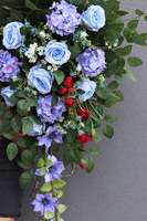 Fregasse Blue, komplet dekoracji nagrobnych, wiązanka + bukiet