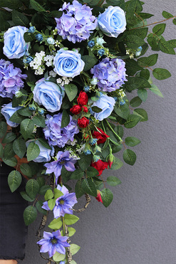 Fregasse Blue, wiązanka nagrobna, dł.90cm