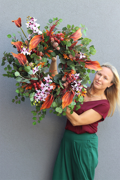 Kalle Miedziane, wieniec / wiązanka pogrzebowa, śr.80cm