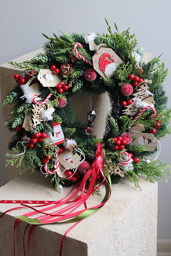Ho ho ho, świąteczny wianek dekoracyjny