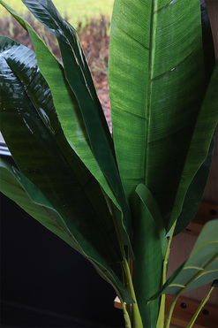 Bananowiec Stripes, sztuczna roślina w donicy, wys.129cm
