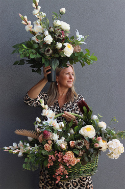 Glorietta, komplet dekoracji nagrobnych, kompozycja + bukiet 