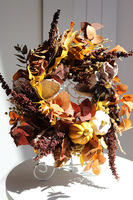 Boho Pumpkins, dekoracyjny wianek ze stabilizowanych roślin, śr.40cm