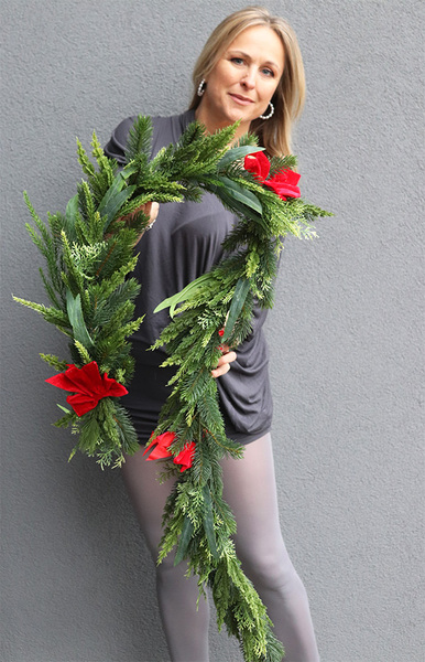 Natural Christmas Velvet, świąteczna girlanda dekoracyjna