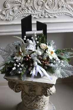 Zimowa Cisza, świąteczna kompozycja nagrobna, wys.37cm 