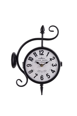 Grande Hotel, dwustronny zegar ścienny, wym.32x22x9cm