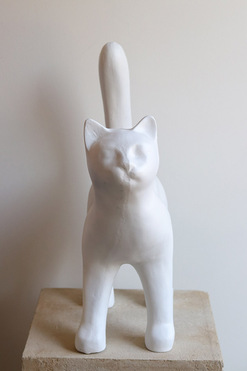 Pets Filemon, dekoracyjna figurka kot, biały, wys.45cm