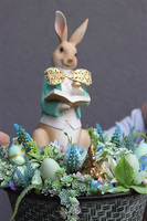 Easter Gentleman, stroik wielkanocny w metalowym koszu