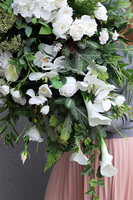 Biała Dolina, komplet dekoracji nagrobnych, wiązanka + bukiet