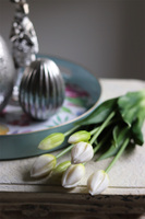 bukiet tulipanów silikonowych, Aprill White