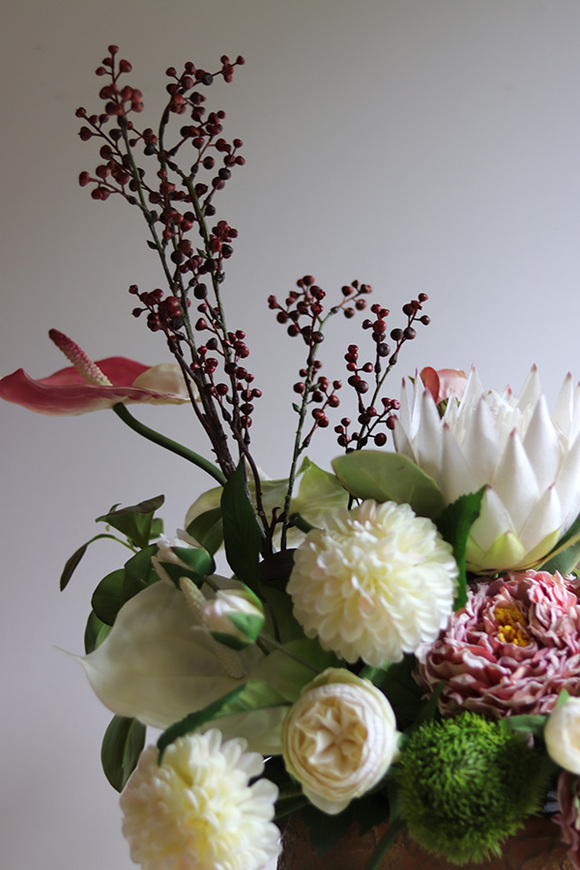 Nedulla, wysokiej jakości kompozycja kwiatowa, wym.64x60x40cm