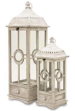 Victoria, drewniany lampion / latarenka, kpl.2szt 