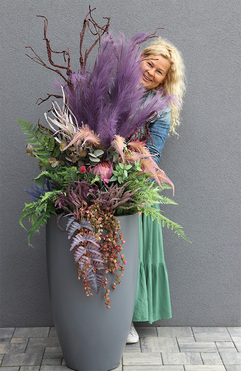 dekoracja jesienna Wrzosy Moko Fiolet, wym.180cm 