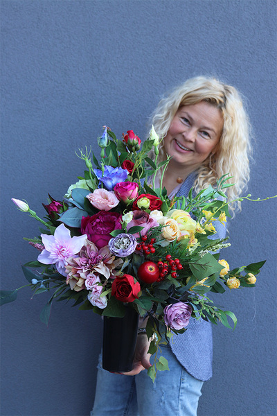 Kolory Świata 2, kolorowy komplet nagrobny, wieniec + bukiet