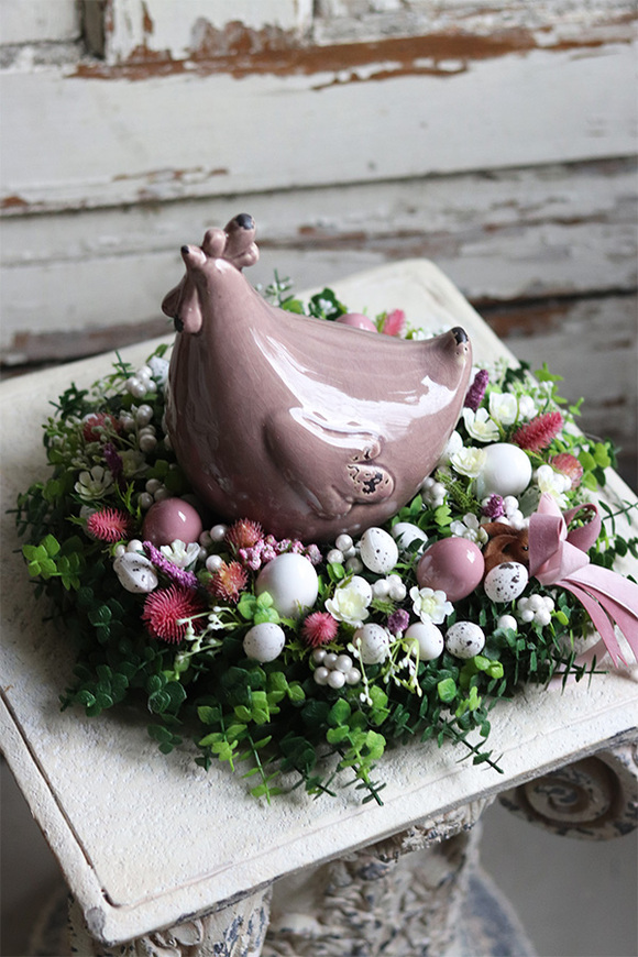 Kurka Wodna, stroik wielkanocny, śr.32cm