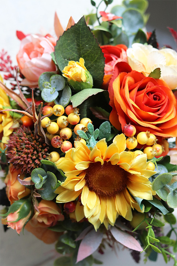 Alisto Słoneczniki, mini kompozycja w jesiennym klimacie, wym.19x26cm  