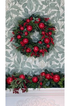 OD RĘKI Apart Christmas Exclusive New, komplet dekoracji świątecznych, girlanda + wianek