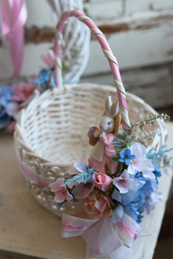 Ukrena, komplet dekoracji wielkanocnych, wianek + koszyczek + świeca