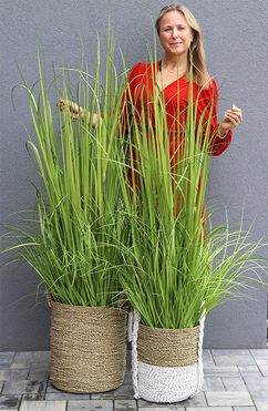 nowoczesna kompozycja ze sztucznej trawy Desireno, kpl.2szt