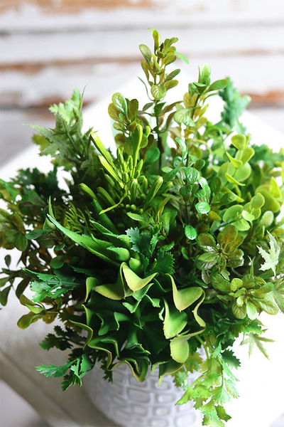 Minimalism White, kompozycja sukulenty w białej donicy