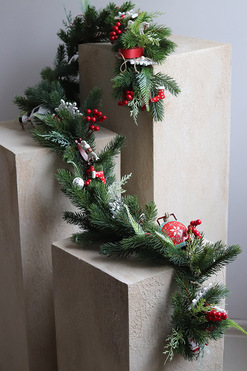 OD RĘKI Gubałówka, girlanda świąteczna z zabawkami, dł.150cm