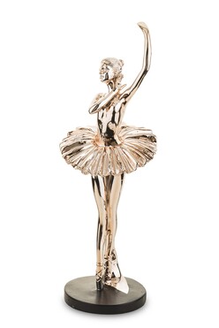 Baletnica, figurka różowe złoto, wym.32x10x10cm 