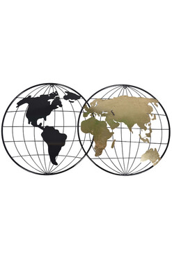 World Voyager, dekoracja ścienna mapa świata, wym.108x59.7cm