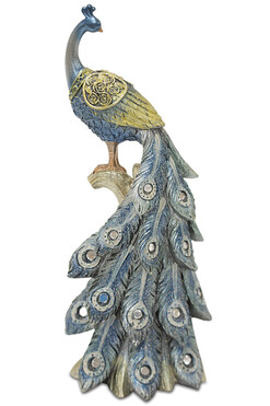 Peacock C, figurka pawia, wym.26x10.5x8cm