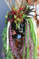 Cristina Head Deluxe, kompozycja sukulenty w głowie, wys.50cm+zwisy