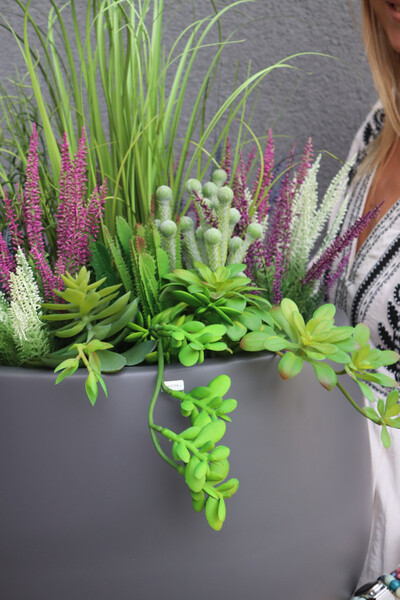 Heather Green Walter, jesienna kompozycja fiberglass