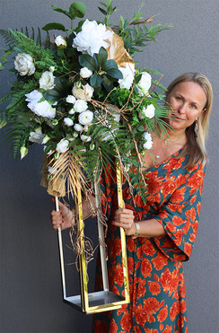 Złoty Dekor, przyjęciowa dekoracja na stojaku, wys.120cm 