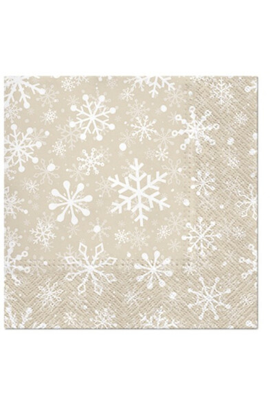 świąteczne serwetki papierowe Śnieżny Beż