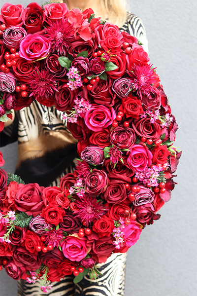 bardzo duży wianek, Czerwień Bordossa