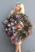 Fioletire, wysokiej jakości wieniec nagrobny, wym.65cm