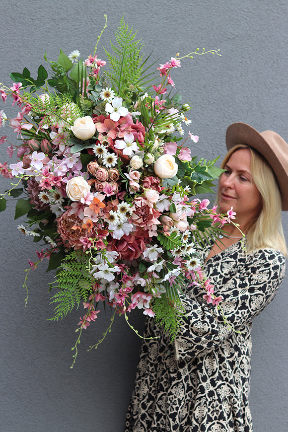 leodera, komplet dekoracji nagrobnych, bukiet + wiązanka