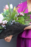 Różowa Przestrzeń Volcan, komplet dekoracji nagrobnych