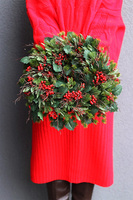 Zimowa Ozdoba, świąteczny wianek na drzwi