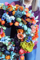 Kolorowe Domostwo, duży jesienny wianek