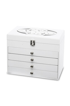 Astoria Flowers, szkatułka na biżuterię z 4 szufladami, wym.18.5x23x14.5cm