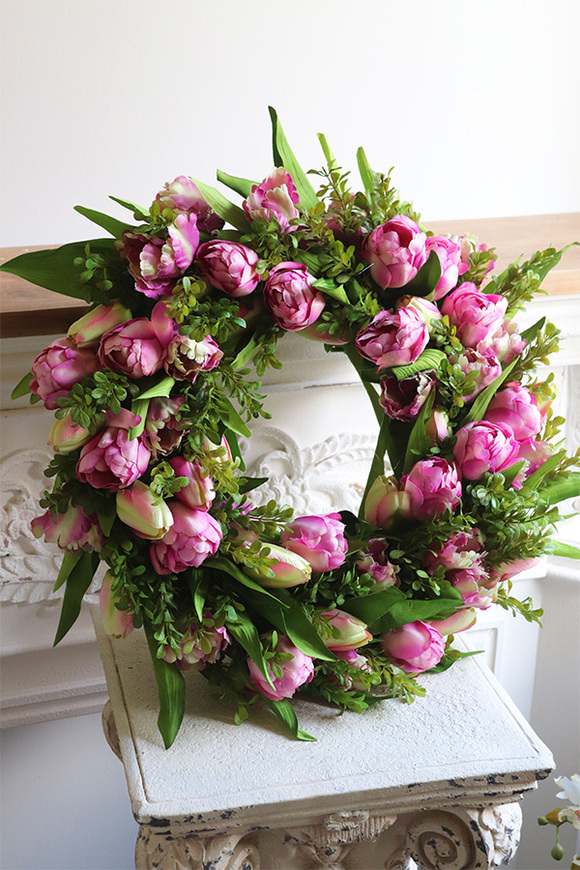 wiosenny wianek Tulipanowy Róż