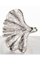 Ginko, obrączki na serwetki, miłorząb, srebrne