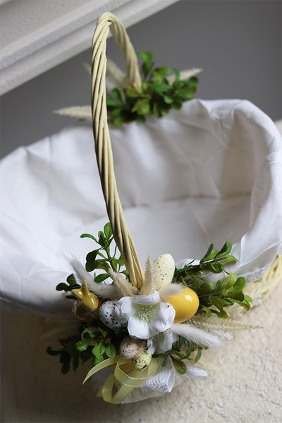 Tradycja, dwustronnie dekorowany koszyczek wielkanocny