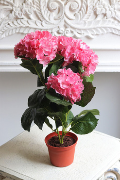 doniczkowa hortensja Mocny Koral, wysokiej jakości sztuczne kwiaty, wys.40cm 