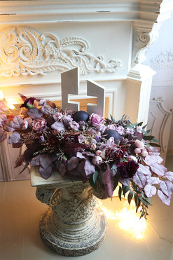 Mortario Christmas, dekoracja nagrobna z drewnianym krzyżem, wym.38x90cm